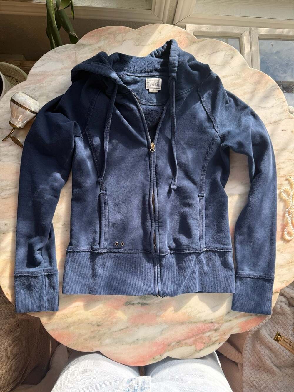 Converse One Star Navy Blue Full Zip Hoodie